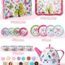 Tea Party Set for Toddlers 3–10, with Desserts & Carrying Case, child-size