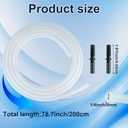 Drain Hose Extension for Nugget & Opal Ice-Maker 1/4'' ID Ice Maker Water Line Hose Repalcement Tube Silicone