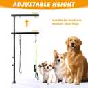Dog Grooming Arm with Hammock, Adjustable 27-37", Dual Clamp | Thickened base, fits tables up to 1.65", carabiner & S-hook, for small to medium dogs under 30 lbs