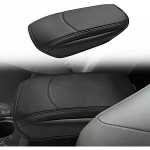 Muslogy Center Console Armrest Cover Fit for Toyota 4Runner 2010-2024 Accessories, Comfort Armrest Pad Console Lid Cushion Vegan Leather Regular Thick