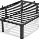 VIPSHOW 12 Inch King Size Bed Frame, 3500Lbs Heavy Duty Metal Platform with Round Corner Legs Mattress Slide Stopper, Steel Slat Support No Box Spring Needed, Noise Free, Non-Slip, Easy Assembly