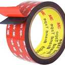 Mounting Tape 2in x 10ft, Double Sided Tape Heavy Duty Waterproof Foam Tape, 3 Sided Mounting Tape Heavy Duty, Adhesive Tape for Carpet Picture Hanging Black