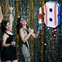 HyDren Baseball Piñata Baseball Party Decorations Number Piñata with Bat, Blindfold and Confetti, 16 Inch Sports Themed Birthday Party Supplies for Celebration Events(Number 8)