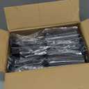 12 Pack Champagne Flutes, 6 OZ Plastic Glasses - Reusable, Elegant for Wedding Reception, Birthday, Toasting, Parties - Vintage Mimosa Stemware with Long Stem, Party Bar Supplies, Vibrant Black