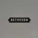 Bathroom Signs Decorative Cast Iron Retro Metal Door Plaque Women Men Farmhouse Cute Decoration for Restroom Home Decor Wall Art Decor for Office Shop Hotel Bar Restaurant, 4.92 x 1.38, Black