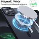 Faiono Magnetic for iPhone 15 Pro Max Case [Full Camera Protection][Military-Grade Protection][Compatible with MagSafe] Shockproof Protective Slim Phone Case for iPhone 15 Pro Max, Black