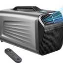 Outohome 5200BTU Portable Camping Air Conditioner For Tent Outdoor and Indoor Use,400W Low Power for RV,Truck,Van and Car Cooling,Small Warehouse and Tool Room (Dark Silver)