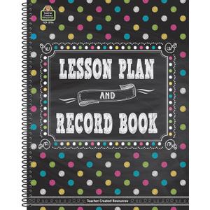 Teacher Created Resources TCR3716 Chalkboard Brights Lesson Plan and Record Book, Paper, Multi 8.5 inches X 11 inches