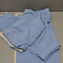 Tanming Sweater Sets Women 2 Piece Lounge Sets Short Sleeve Knit Pullover Tops Wide Leg Pants (Medium, Light Blue)