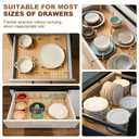Kigley 3 Pcs Bamboo Wood Pegboard Drawer Organizer with 32 Pegs Wooden Peg Board Drawer Shelf Organizer Adjustable Peg System for Dishes Plate Pot Container Cookware Utensil Kitchen
