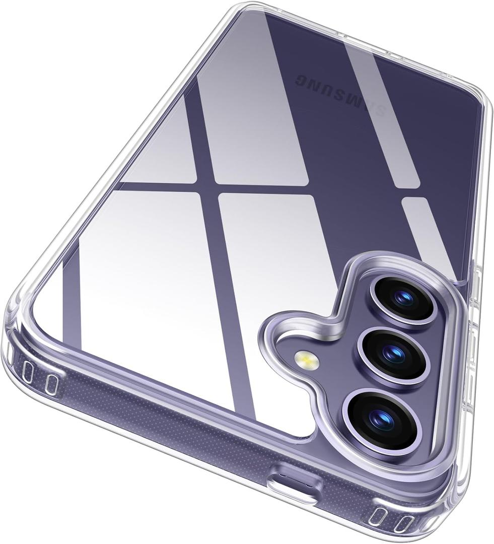 Rayboen for Samsung Galaxy S24 Plus Case Crystal Clear, Shockproof Anti-Scratches Protective Slim Fit Transparent Cell Phone Cover for Samsung S24 Plus with Hard PC Back Flexible TPU Frame