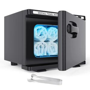 Small Hot Towel Warmer, 8L Hot Towel Cabinet 2-in-1 Personal Towel Warmers Spa for Facials, Bathroom, Barber, Salon, Esthetician, Beauty, Upgrade Fast Heating Aluminum Interior, Black