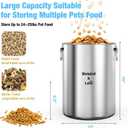 25 Lbs Large Stainless Steel Dog Food Storage Container with Lids Airtight to Keep Food Fresh, Metal Pet Food Bin Claw Handle Easy Clean & Use for Big Dog Multiple Pet, Long-Lasting Cat Food Storage