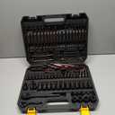 112-Piece Torx and Allen Bit Socket Set, 1/4", 3/8",1/2" Drive Bit Socket Set with Ratchet Wrench, Adapters, Extra Long & Tamper Proof torx/Hex/Ball End Hex/E-torx, SAE & Metric