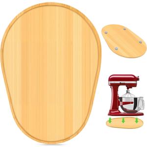 Bamboo Mixer Slider for KitchenAid 5-8 Qt Bowl-Lift Stand Mixer, Appliance Sliding Mat Pad, Kitchen Countertop Storage Accessories Mixer Moving Tray Board Attachments, Kitchen Aid Mixers Accessories