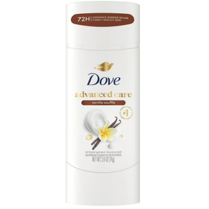 Dove Advanced Care Antiperspirant Deodorant Stick Vanilla & Cocoa Butter 2 Count Antiperspirant deodorant with Pro-Ceramide Technology 72-hour odor control and all-day sweat protection 2.6 oz