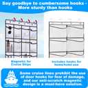 CTTZCKJ Over The Door Organizer For Cruise Ships|Magnetic Door Organizers with 24-Pocket for Cruise Ship|55"x21"|Cruise Over the Door Organizer,Magnetic Shoe Rack for Cruise,Behind-Door Storage