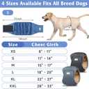 5 Pack Dog Diapers Male Reusable, Premium Belly Bands for Male Dogs, High Absorbing Dog Pee Wraps for Doggie in Incontinence and Training Gray XXL