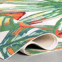 Contemporary Floral Lindsey Accent Rug, 4'Round