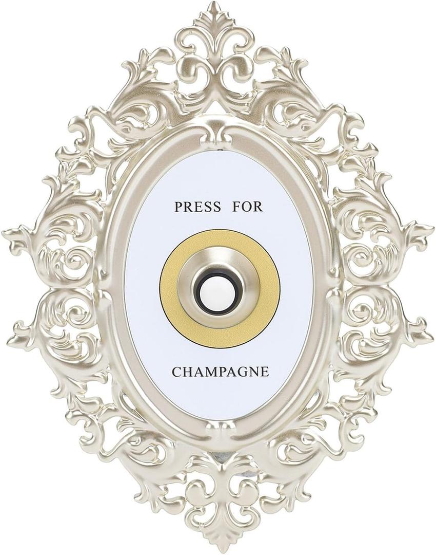Press for Champagne Button, Ring Mini Press for Champagne Button Press for Champagne Door Ring Bell Champagne Themed Decor Wall Plaque Ornament Gift for Party Christmas Home