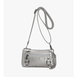 Haytijoe Triple Zip Crossbody Purses Small Crossbody Bags for Women Cell Phone Purse Soft Leather Cross Body Clutch Purse