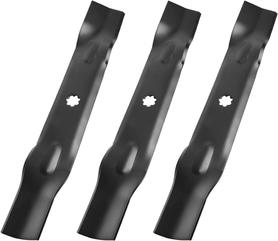 GX21784 High Lift Blades for 48" Deck, GY20852 Mower Blades Compatible with John Dee re D140 D150 D160 Z245 Z255 Z355E Z355, Replaces GX21785, AM137757, AM141035, 3 Pack