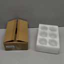 Set of 6 Ribbed Glass Votive Candle Holders, Clear Glass Tealight Holders for Taper Candles - Elegant Table Centerpieces for Weddings, Christmas, Parties, and Home Decor