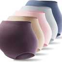 Mama Plus Women's Over Bump Maternity Underwear High Waist Seamless Pregnancy Briefs Nylon Panties Multi-Pack (Large)