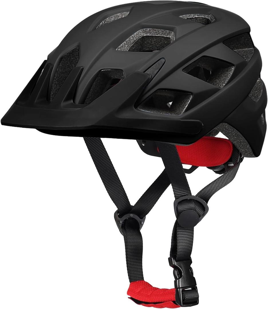 Kids Bike Helmet, Adjustable for Youth Toddler Boys & Girls, Child Helmets with Visor for Skating Cycling Scooter (Black, S: 48-54 cm / 18.9"-21.3")