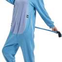 Costume Onesie Adult Animal Jumpsuit Unisex One-Piece Pajamas Cosplay Sleepwear for Halloween christmas Women Men (Blue, M)