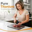 Titanium Cutting Board for Kitchen, 2-in-1 Double-Sided with Food Grade Pure Titanium & Wheat Straw PP, Easy to Clean, Large Size 16 x 11