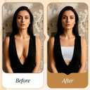 Nogeqi 2 Pcs Lace Tube Top Bra, Strapless Lace Bandeau, Stretch Strapless Bralette for Women, Cleavage Cover Up for Low Neckline, Modesty Panel Cleavage Cover for Women A or B Cup (White, Black)