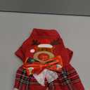 BAEJMJK Cute Small Dog Christmas Dress Xmas Red Reindeer Puppy Princess Dress with Bowknot Warm Holiday Girl Dog Clothes Pet Cats Outfit Apparel for Chihuahua Yorkshire Terriers, Maltese(Small)