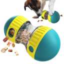 Interactive Dog Toy,Rolling Dog Treat Dispenser Slow Feeder,Treat Dispensing Dog Toy,Adjustable Food Dispensing Dogs Puzzles Feeder Slow Feeding for Small Medium Dogs and Cats