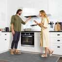 GOYLSER Kitchen Runner Rugs Non Skid Washable, 5ft Absorbent Jute Kitchen Rug Carpet, Braid Hallway Floor Sink Mat Non Slip, Grey (2'4" x 5' (Rectangular))