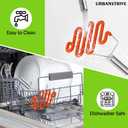 3 x Urbanstrive Non-Scratch Silicone Potato Masher Kitchen Tool, Potatoes Masher Potato Masher Stainless Steel Wrapped In Premium Silicone, Potato Smasher, Orange