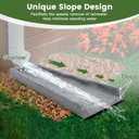 Sekcen 2 Pack Rubber Downspout Splash Block Rain Gutter Down Spout Drain Trays Gray