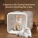 Ultra-Quiet Pet Dryer Box for Cats and Small Dogs - 360 Fast Drying, Adjustable Temperature, Transparent Design, Stress-Free Hands-Free Grooming Solution