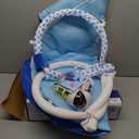 Baby Play Gym Mat w Projector, Tummy Time Mat w 6 Detachable Toys for Newborn, Oversize Whale Shaped Activity Mat for Babys 0-3 6 9 12 Months, Musical/Motor Skill Development Baby Essentials Gift