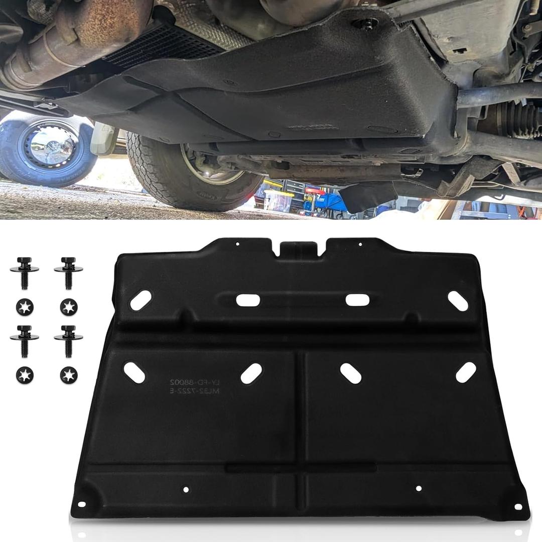 Splash Panel Shield Under Diaper Gas Motor Compatible with 2015-2020 Ford F150 with Gasoline Engine, Underbody Panel/Cover Not Fit Raptor Model/3.0L Diesel, Replace# ML3Z-7222-D
