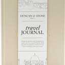 DUNCAN & STONE PAPER CO. Travel Journals - Elegant Journaling Notebook To Record All Your Travel Adventures, & More - Linen Hardcover Journal Up To 15 Trips (Sand,110 Page)
