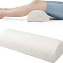 Knee Pillow for Back Sleeping, Memory Foam Cushion for Sciatica Pain Relief, Under Leg Support for Sleeping on Back, Half Moon Bolster for Bed