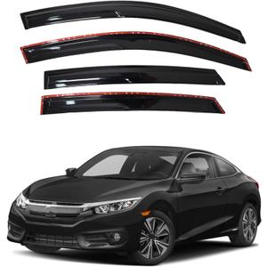 GXYWADY 4PCS Window Vent Visor Rain Guard Shade Replacement for Civic Sedan 2016 2017 2018 2019 2020