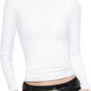 Women's Long Sleeve T Shirts Mock Turtleneck, Size L