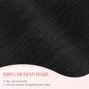 Hairro 6pcs Clip In Short Human Hair Extensions, Single Clip Design 100% Real Hair with Lace Weft, Seamless Thin Hairpieces Add Highlights, 10 Inch Short 31g #01 Jet Black