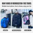 Rolling Backpack, 55L (14.5gal) Backpack with Wheels for Business, Waterproof Backpacks with Dual Handles and Silent Large Wheels, Carry on Backpack with Laptop Compartment (Black,22 inch)