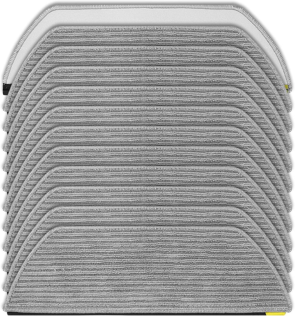 12 Pcs Mop Pads Compatible with Shark RV2820YE RV2820ZE RV2820A Robot Vacuum Cleaner Parts Microfiber Reusable Pads Robot Replacement Accessories
