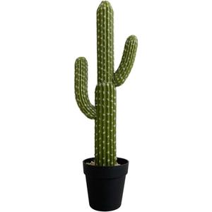 momoplant Artificial Cactus Succulent Plant, 24 Inch Tall Faux Fake Desert Cacti Plant with Black Planter for Home Garden Office Floor Decor