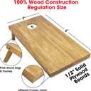GoSports 4 ft x 2 ft Regulation Size Wooden Cornhole Boards Set with Light Brown Finish - Includes Carrying Case 