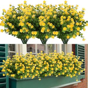 1 Bundles Artificial Faux Flowers, Faux Outdoor Plastic Plants Shrubs Outside Indoor Decorations 1 Bundles Artificial Faux Flowers, Faux Outdoor Plastic Plants Shrubs Outside Indoor Decorations